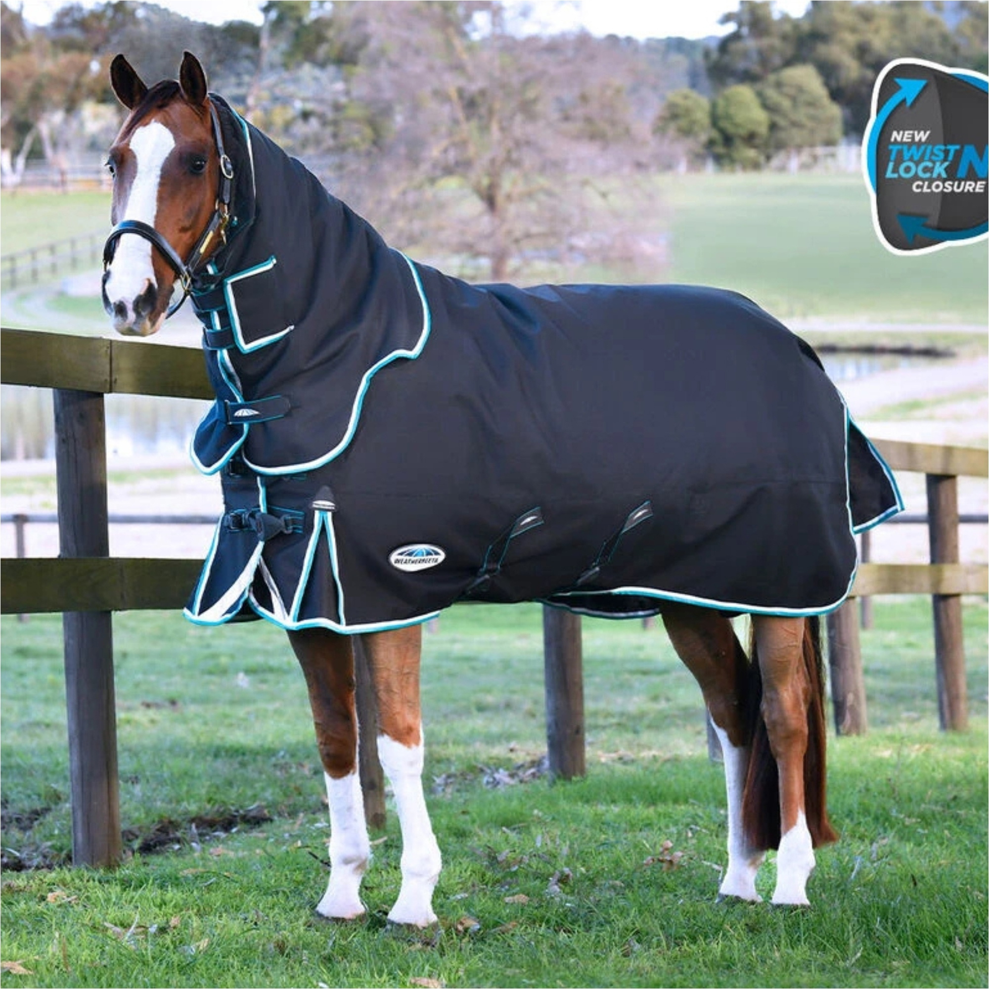 Weatherbeeta Comfitec Ultra Comfi Detach-A-Neck Medium / Lite Turnout Rug 1026462 - Charcoal